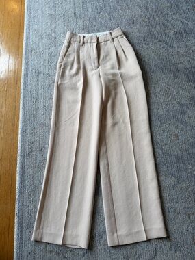 Wilfred Effortless Pant Tan High-Waist Wide-Leg Trousers